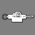 Key Clip W/ Key Ring & Boxer Dog (Mascot) Key Tag